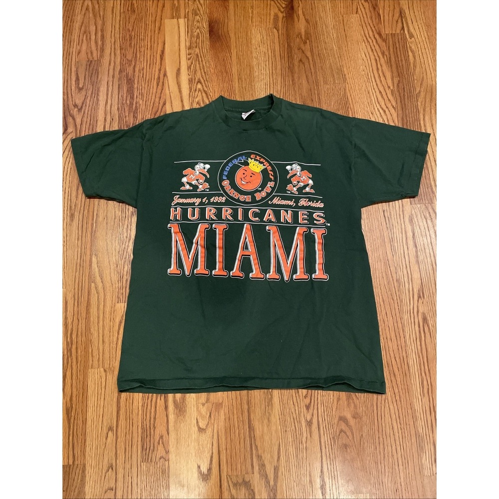 Vintage Signal Mega-Tee University of MIami 1992 Orange Bowl Shirt XL
